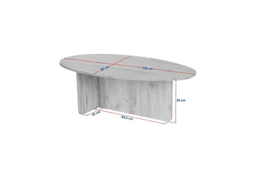 Ceyra Sofabord 120 cm - Valnøtt - Møbler - Bord - Sofabord & salongbord