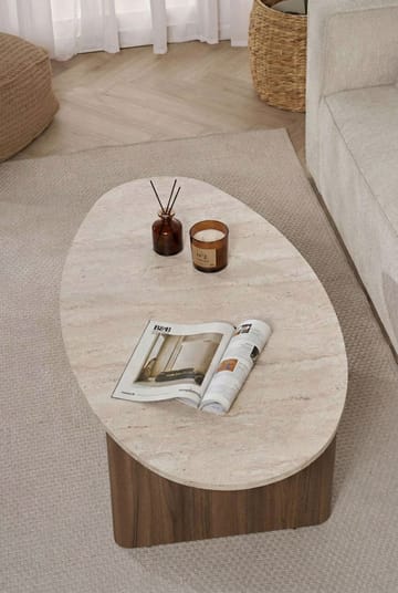 Ceyra Sofabord 120x40x65 cm - Travertine Walnut - Møbler - Bord - Sofabord & salongbord