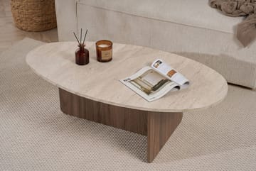 Ceyra Sofabord 120x40x65 cm - Travertine Walnut - Møbler - Bord - Sofabord & salongbord