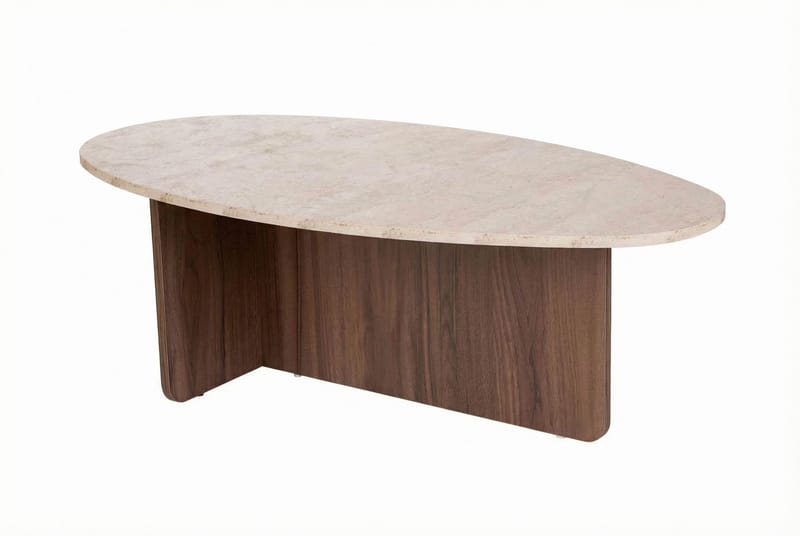 Ceyra Sofabord 120x40x65 cm - Travertine Walnut - Møbler - Bord - Sofabord & salongbord
