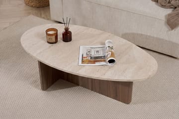 Ceyra Sofabord 120x40x65 cm - Travertine Walnut - Møbler - Bord - Sofabord & salongbord