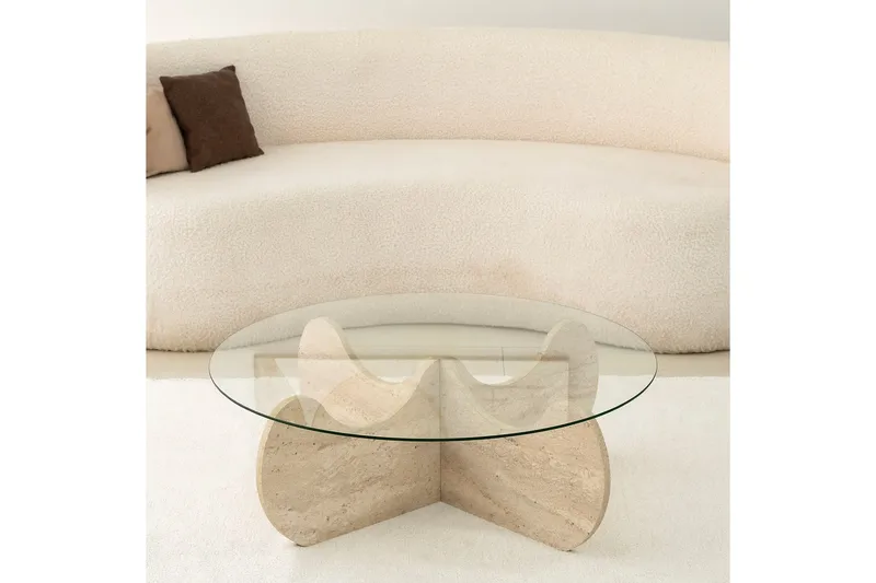 Chaino Sofabord 90 cm - Beige - Møbler - Bord - Sofabord & salongbord