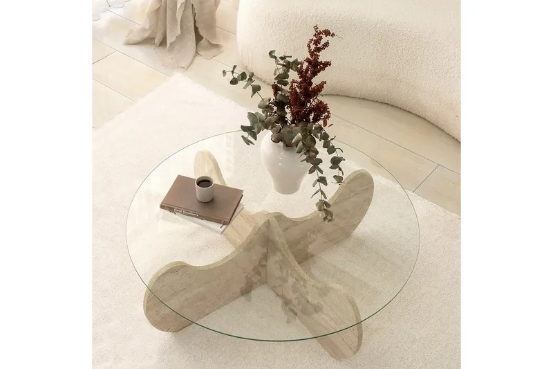 Chaino Sofabord 90 cm - Beige - Møbler - Bord - Sofabord & salongbord