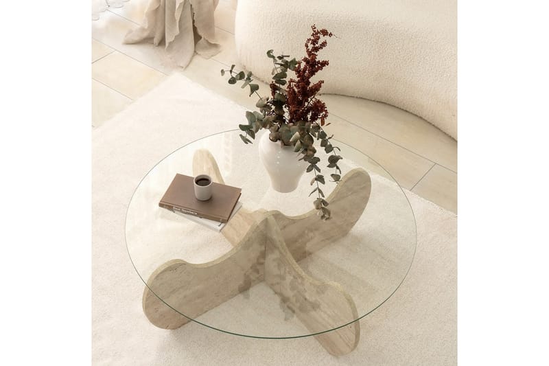 Chaino Sofabord 90 cm - Beige - Møbler - Bord - Sofabord & salongbord