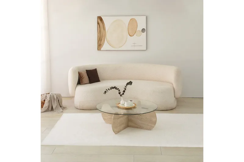 Chaino Sofabord 90 cm - Beige - Møbler - Bord - Sofabord & salongbord