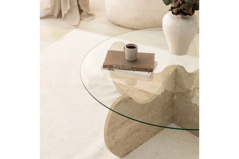 Chaino Sofabord 90 cm - Beige - Møbler - Bord - Sofabord & salongbord