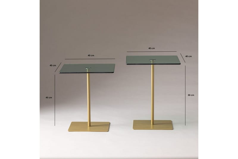 Challur Sofabord 40 cm - Gull/Grön - Møbler - Bord - Sofabord & salongbord