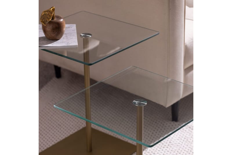 Challur Sofabord 40 cm - Gull/Hvit - Møbler - Bord - Sofabord & salongbord