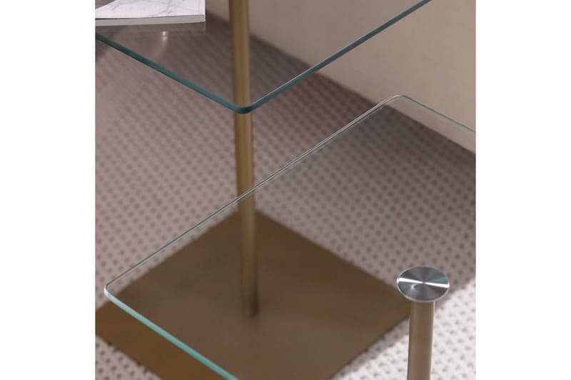 Challur Sofabord 40 cm - Gull/Hvit - Møbler - Bord - Sofabord & salongbord