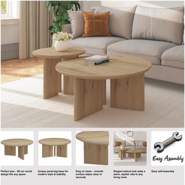 Chatham sofabord rundt 80 cm - Eik - Møbler - Bord - Sofabord & salongbord