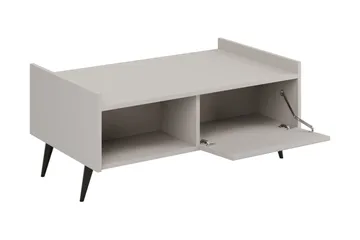 Chiku 100 cm Rektangulært Sofabord med Hyller i Malt Tre - Beige - Møbler - Bord - Sofabord & salongbord