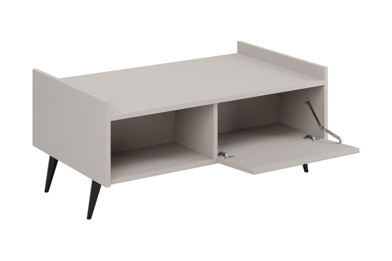 Chiku 100 cm Rektangulært Sofabord med Hyller i Malt Tre - Beige - Møbler - Bord - Sofabord & salongbord