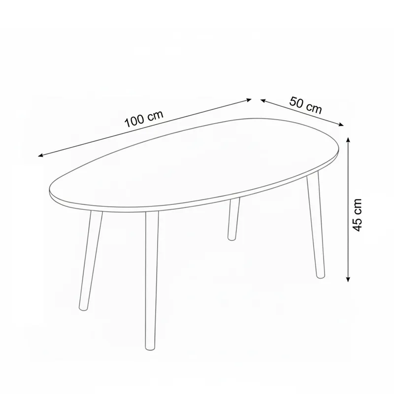 Childress sofabord 100 cm - Eik - Møbler - Bord - Sofabord & salongbord