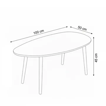 Childress sofabord 100 cm - Valnøtt - Møbler - Bord - Sofabord & salongbord