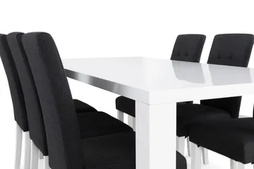 Cibus Spisegruppe med 6 Viktor Stoler - Hvit/Mørkegrå - Møbler - Bord - Spisegruppe