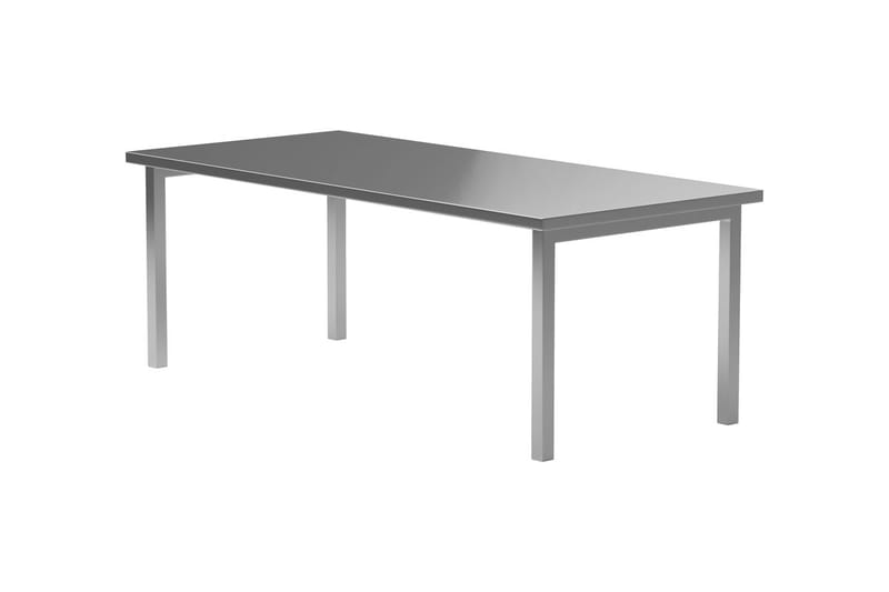 Cilo Stort Rektangulært Spisebord 210 cm i Tre og Metall - Sølv - Møbler - Bord - Spisebord & kjøkkenbord