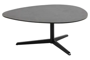 Cimino Ovalt Sofabord 100 cm i Keramikk med Understell i Metall - Mørkegrå - Møbler - Bord - Sofabord & salongbord