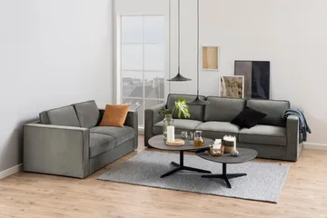 Cimino Ovalt Sofabord 100 cm i Keramikk med Understell i Metall - Mørkegrå - Møbler - Bord - Sofabord & salongbord