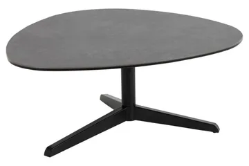 Cimino Ovalt Sofabord 84 cm i Keramikk med Understell i Metall - Mørkegrå - Møbler - Bord - Sofabord & salongbord