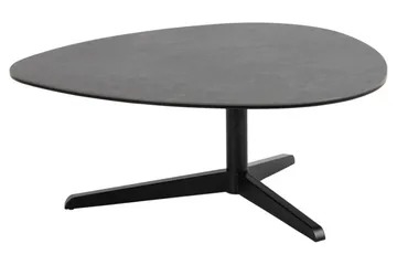 Cimino Ovalt Sofabord 84 cm i Keramikk med Understell i Metall - Mørkegrå - Møbler - Bord - Sofabord & salongbord