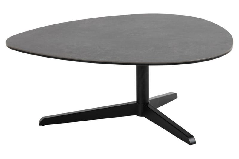 Cimino Ovalt Sofabord 84 cm i Keramikk med Understell i Metall - Mørkegrå - Møbler - Bord - Sofabord & salongbord