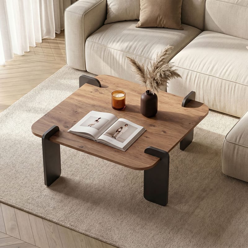 Coffee Table Nordure Furu Svart - Møbler - Bord - Sofabord & salongbord