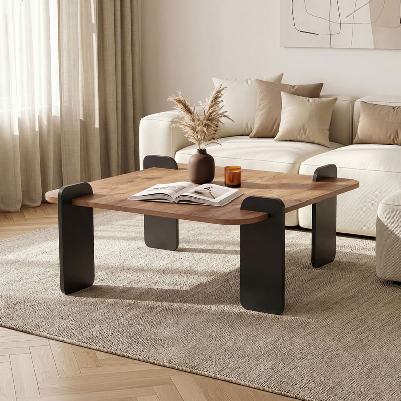 Coffee Table Nordure Furu Svart - Møbler - Bord - Sofabord & salongbord