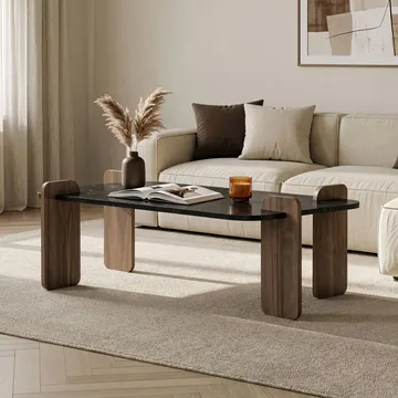 Coffee Table Nordure Mörk sten Valnöt - Møbler - Bord - Sofabord & salongbord
