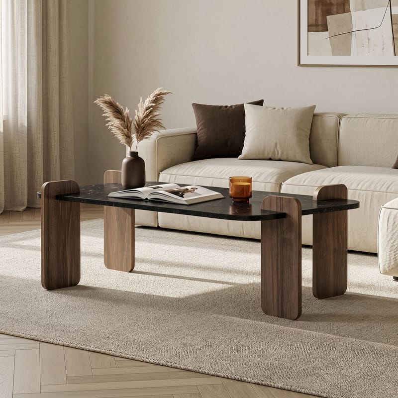 Coffee Table Nordure Mörk sten Valnöt - Møbler - Bord - Sofabord & salongbord