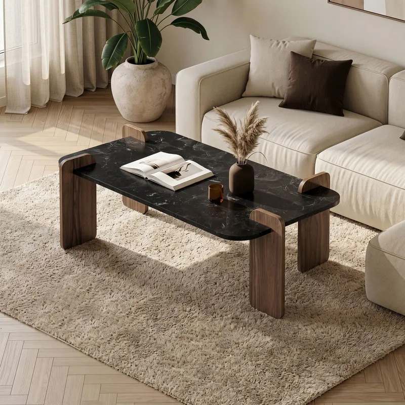 Coffee Table Nordure Mörk sten Valnöt - Møbler - Bord - Sofabord & salongbord