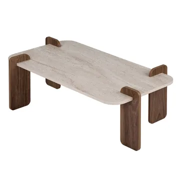 Coffee Table Nordure Travertin Valnöt