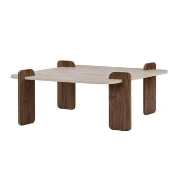 Coffee Table Nordure Travertin Valnöt