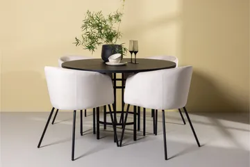 Copenhagen Matgruppe 115 cm Rund med 4 Berit stoler - Beige - Møbler - Bord - Spisegruppe