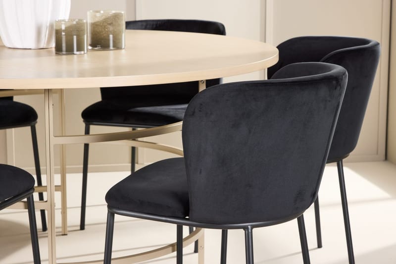Copenhagen rundt spisebord 140 cm med 6 Edina spisestoler - Møbler - Bord - Spisegruppe