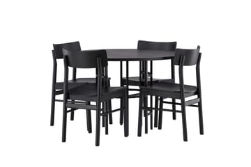 Copenhagen Spisegruppe + 4 stoler Rektangulær - Svart - Møbler - Bord - Spisegruppe