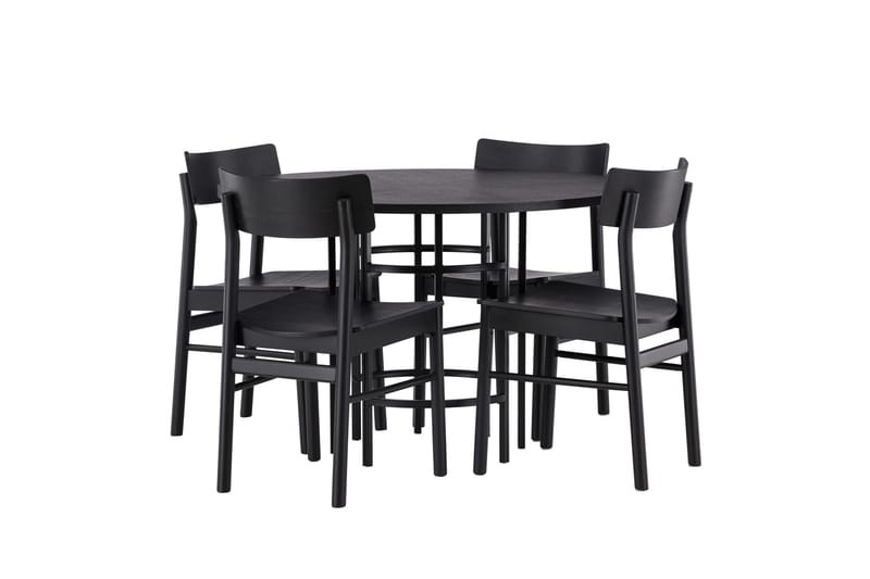 Copenhagen Spisegruppe + 4 stoler Rektangulær - Svart - Møbler - Bord - Spisegruppe