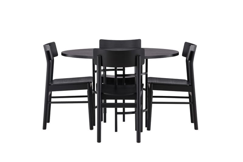 Copenhagen Spisegruppe + 4 stoler Rektangulær - Svart - Møbler - Bord - Spisegruppe