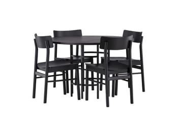 Copenhagen Spisegruppe + 4 stoler Rektangulær - Svart - Møbler - Bord - Spisegruppe