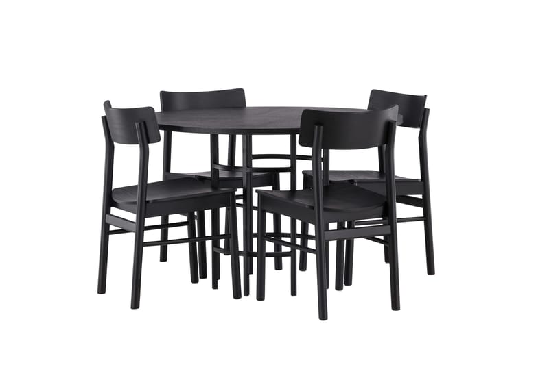 Copenhagen Spisegruppe + 4 stoler Rektangulær - Svart - Møbler - Bord - Spisegruppe
