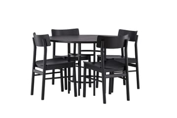 Copenhagen Spisegruppe + 4 stoler Rektangulær - Svart - Møbler - Bord - Spisegruppe