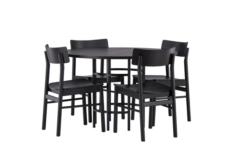 Copenhagen Spisegruppe + 4 stoler Rektangulær - Svart - Møbler - Bord - Spisegruppe