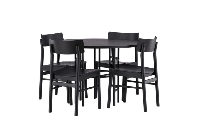 Copenhagen Spisegruppe + 4 stoler Rektangulær - Svart - Møbler - Bord - Spisegruppe