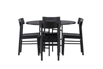 Copenhagen Spisegruppe + 4 stoler Rektangulær - Svart - Møbler - Bord - Spisegruppe