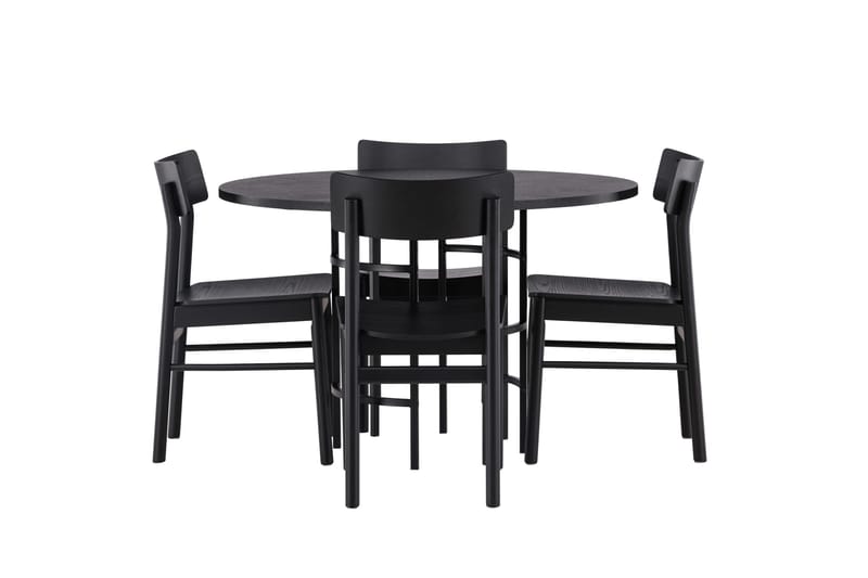 Copenhagen Spisegruppe + 4 stoler Rektangulær - Svart - Møbler - Bord - Spisegruppe