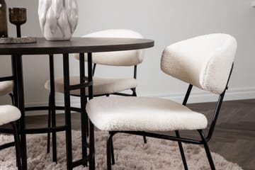 Copenhagen Spisegruppe 115 cm Rund med 4 Chico Stoler - Sort - Møbler - Bord - Spisegruppe