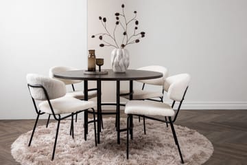 Copenhagen spisegruppe 115 cm rund med 4 Chico stoler - Svart - Møbler - Bord - Spisegruppe