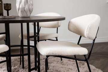 Copenhagen spisegruppe 115 cm rund med 4 Chico stoler - Svart - Møbler - Bord - Spisegruppe