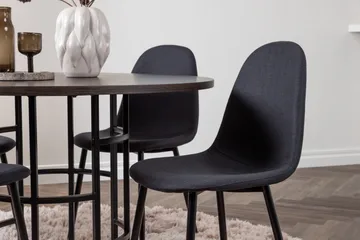 Copenhagen Spisegruppe 115 cm Rund med 4 Polar Stoler - Sort - Møbler - Bord - Spisegruppe