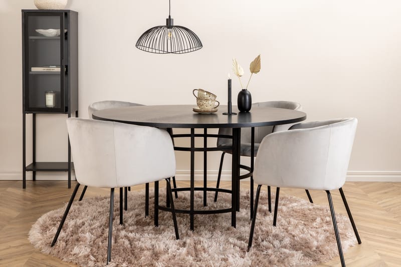 Copenhagen Spisegruppe 140 cm Rund med 4 Berit stoler - Møbler - Bord - Spisegruppe