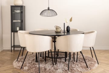Copenhagen spisegruppe 140 cm rund med 6 Berit stoler - Møbler - Bord - Spisegruppe
